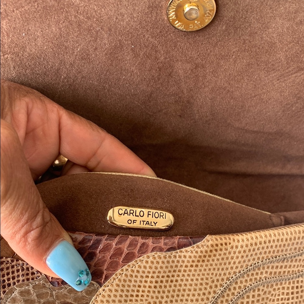 Elegant Brown Patchwork Leather Bag - image 2